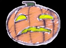 blue pumpkin sad pumkin